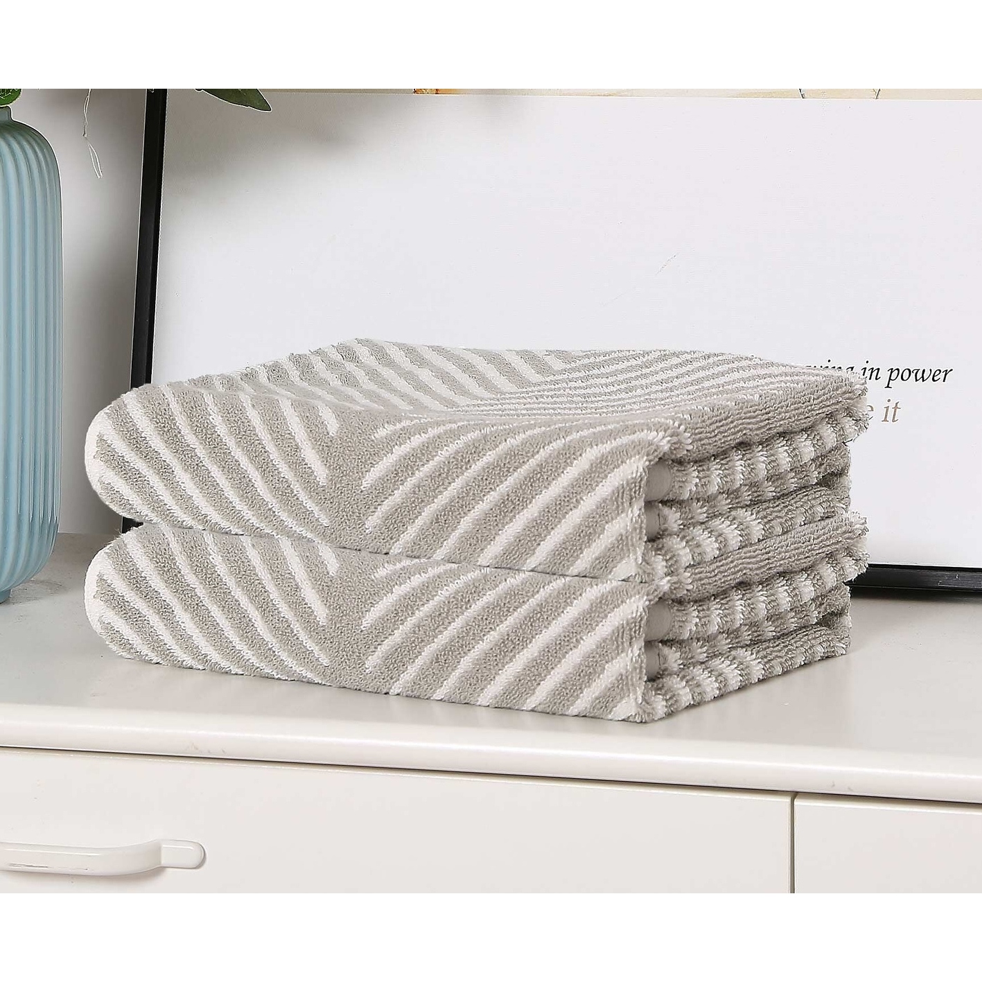 Violet Linen Silver Chevron Waves Pattern 100 Cotton Jacquard